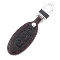 9 MOON Leather Remote Key FOB Keyless Entry Transmitter Case Cover for Nissan 3 Button