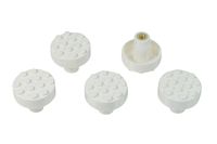 Set of 5 Build-On Brick Knobs, Gem Colors (White)
