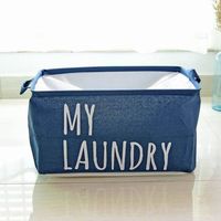 Adeliber Large Sized Canvas Storage Baskets with Handle,Collapsible & Convenient Home Organizer Containers(453025CM (Approx))