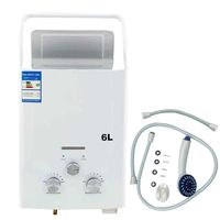 Lfhelper Tankless Water Heater LPG Liquid Petroleum Gas Water Heater W/ 1 Shower Head 6L/min
