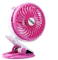 BLUBOON Clip on Fan Battery Operated Fan Portable for Baby Stroller 5 inches USB or Battery Powered