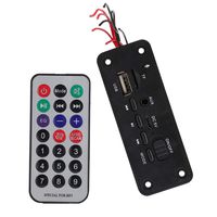 ASHATA MP3 Decoder Board,with Amplifier Bluetooth 2 x 3W Double Decoding MP3/WMA/WAV Music Decoding Board Device,MP3 Decoder Module Support TF Card, Support USB Interface