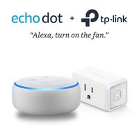 Echo Dot (3rd Gen) Sandstone Bundle with TP-Link simple set up smart plug
