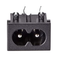 uxcell C8 Panel Mount Plug Adapter AC 250V 2.5A 125V 7A 2 Pins IEC Inlet Module Plug Power Connector Socket Right Angle Pack of 10