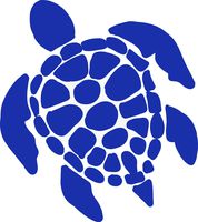 hBARSCI Sea Turtle Vinyl Decal - 5 Inches - for Cars, Trucks, Windows, Laptops, Tablets, Outdoor-Grade 2.5mil Thick Vinyl - Royal Blue