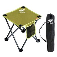 Small Folding Camping Stool Lightweight Chairs Portable Seat for Adults Fishing Hiking Gardening and Beach with Carry Bag, Green