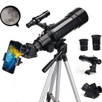 EastPole 70mm Telescope for Beginners and Kids, Refracter Travel Scope for Viewing Moon Stargazing and Outdoor Activities, FMC Lens, BAK4 Prism, Metal Tripod and 2019 New Telescope Smartphone Mount