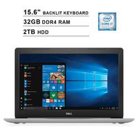 2019 Dell Inspiron 15 5570 15.6 Inch FHD Touchscreen Laptop (Intel Quad-Core i7-8550U?up to 4.0 GHz, 32GB RAM, 2TB HDD, Backlit KB, DVD, Bluetooth, WiFi, HDMI, Windows 10, Sliver) (Renewed)