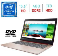 Newest Lenovo IdeaPad 320 15.6-inch HD Anti-Glare (1366x768) Display Laptop 4GB SDRAM 1TB Windows 10 (Intel Celeron, Red)