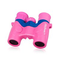 SkyGenius Kids Binoculars, Gifts for 3-12 Years Old, Real Optics High Resolution Mini Kids Binoculars Girls, Small Binoculars for Travel Exploring Nature Outdoor, Presents for Kids - Pink
