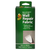 Duck Brand 282084 Self-Adhesive Drywall Repair Fabric, 6-Inch by 25 Feet, Single Roll