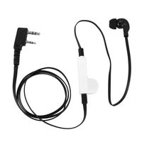 Semoic 2 Pin Noodle Style Earbud Headphone K Plug Earpiece Headset for Uv5R Bf-888S Uv5R Radio Black Wire