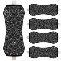 4 Extra Coarse 1 Regular Coarse Replacement Refill Roller Compatible with Amope Pedi Refills Electronic Perfect Foot File