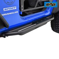 EAG Side Steps Armor Fit for 07-18 Jeep Wrangler JK 2 Door Rock Sliders Nerf Bars Running Board Rail Step