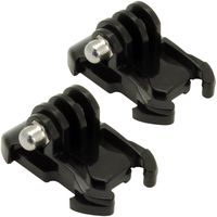 Optix Pro U6301 -Quick Release Buckle Mount Clip Suitable for Sports Action Cams/GoPros -Black -2pcs