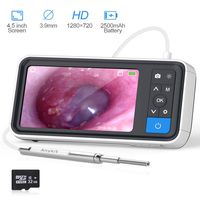 Digital Otoscope with 4.5 Inch Visual Screen, Anykit 3.9mm Ear Camera with Wax Removal Tool, Specula, Support Photo Snap and Video Recording
