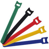 Attmu AA204 50 PCS Reusable Fastening Cable Ties, Microfiber Cloth 6-Inch Hook and Loop Cord Ties, Multicolor