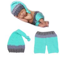 Newborn Baby Photography Prop, Infant Boy Girl Crochet Costume 0-6 months Photo Outfit, Toddler Knitted Photoshoot Sets