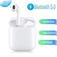 Wireless Earbuds Bluetooth 5.0 Headsets Bluetooth Headphones 【24Hrs Charging Case】 3D Stereo IPX5 Waterproof Pop-ups Auto Pairing Fast Charging for Earphone Apple airpods Wireless Headphones