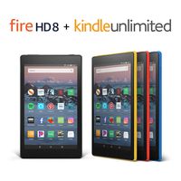 Fire HD 8 Tablet | 8" HD Display, 16 GB, Marine Blue - with Special Offers + Kindle Unlimited (with auto-renewal)
