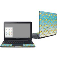 Mightyskins Skin Compatible with Samsung Chromebook 3 11.6" - Raining Pizza | Protective, Durable, and Unique Vinyl Decal Wrap Cover | Easy to Apply, Remove, and Change Styles | Made in The USA