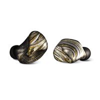 Linsoul Peacock Audio P1 Dynamic HiFi in-Ear Earphones, Custom Hand Made Earbuds for Audiophile DJ Musician with Detachable 2Pin 0.78mm Cable (7-Gsilver)