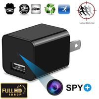 Best Hidden Camera - Spy Camera - 1080P HD Mini USB Wall Charger With Motion Detection For Indoor Home Security Surveillance Nanny Baby Pet Monitoring Cameras