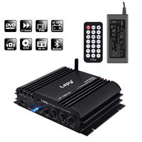 NKTECH 3A Power Supply Lepy LP-168 Plus Bluetooth 2.1 Channel IR 2X 45W 1x 68W Hi-Fi Digital Stereo Bass Audio USB MP3 MP4 DVD Car Amplifier with Remoter