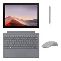 Microsoft Surface Pro 7 2 in 1 Touchscreen Tablet 12.3" 2736x1824, 10th Gen i5, 8GB RAM, 128GB SSD, Quad-Core, USB-C, Backlit, Webcam, Win 10 w/Type Cover, Arc Mouse, Pen - Platinum
