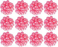 The Gift Wrap Company 12 Count Decorative Confetti Gift Bows, Medium, Pastel Pink (12/pkg) Pkg/1