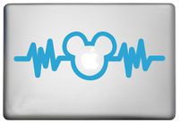 Walt Disney Mickey Mouse Sticker MacBook Air Pro Decal is a Mickey Mouse Decal. Laptop Size 11, 12, 13 and 15 inch. Looks Great with Your Mickey Heartbeat Theme. Many Colors- ICE Blue