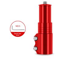 Bike Stem Riser, MTB Handlebar Riser Extender Bicycle Aluminium Alloy Head up Adapter for Mountain Bike, Road Bike, MTB, BMX (New, Red)