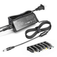 KFD 15V 4A 60W Universal AC DC Adapter Switching Power Supply, AC to DC 15V 4A (3.5A,3A,2A,2.5A Compatible) with 7 Tips 6.5x4.4mm/ 5.5x2.5mm/ 5.5x3.0mm/ 4.8x1.7mm/ 4.0x1.7mm/ 3.5x1.35mm/ 2.5x0.7mm