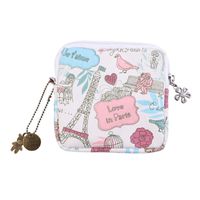 Healifty Sanitary Napkin Bag Tampon Bag(Tower and Bird)