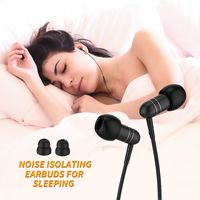 in-Ear Earbuds for Sleeping, Mijiaer Noise Isolating Headphones Sleep Earbuds with Soft Earplugs for ASMR, Insomnia, Snoring, Air Travel, Meditation, Relaxation