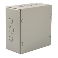 Wiegmann SC121806 SC-Series NEMA 1 Screw Cover Wallmount Pull Box with Knockouts, Painted Steel, 18" x 12" x 6"