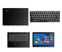 Black Brushed Aluminum skin decal wrap skin Case + Semi Black Keyboard Cover for Lenovo Yoga 900 13 13.3" Touch Laptop