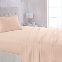AmazonBasics Lightweight Super Soft Easy Care Microfiber Sheet Set with 16" Deep Pockets - Full, Blush Pink