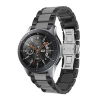 Aottom Compatible for Samsung Gear S3 Frontier/Classic Band Ceramic 22MM Women Men Stainless Steel Butterfly Buckle Wristband Replacement Band for Samsung Galaxy Watch 46mm/Gear S3 Frontier/Classic