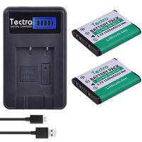 Tectra 2Pcs 1200mAh Nikon EN-EL19 Replacement Battery + LCD USB Charger for Nikon Coolpix S32 S33 S100 S2500 S2750 S3100 S3200 S3300 S3400 S3500 S4100 Digital Cameras