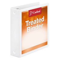 Cardinal Treated Binder ClearVue Locking Round Ring, 2 Inch, White (32220)