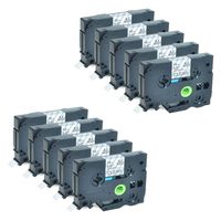 GREENCYCLE 10 Pack Compatible for Brother TZ TZe 131 TZ-131 TZe-131 Standard Laminated 1/2 Inch Black on Clear Label Tape Replacement for P-Touch PT-P700 PT-D200 PTD400AD PT-1290 Label Printer