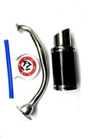 Facaing GY6 150cc 7-inch High Performance Racing Exhaust Muffler System 139QMA 139QMB Scooter Moped ATV Go Kart Black