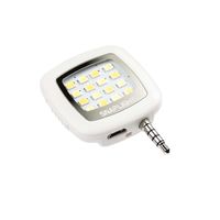 SnapLight Selfie Flash Ring Light - Mini Universal LED - Portable Phone Camera iPhone Samsung Galaxy / Note - Night Light Pocket Spotlight Photo Cellphone Dimmable Android Smartphone Tablet (White)