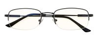 Bendable Memory Titanium,Blue Light Blocking,UV Protection,Reduce Eyestrain,Half-Rim Computer Gaming Reading Glasses(Gunmetal) +3.0