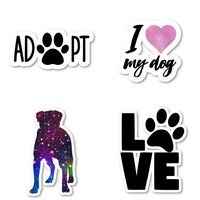 Dog Lover Collection Sticker Pack Dog Love Stickers - 4 Pack - Laptop Stickers - for Laptop, Phone, Tablet Vinyl Decal Sticker (4 Pack) S211276