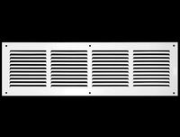 24"w X 6"h Steel Return Air Grilles - Sidewall and Ceiling - HVAC Duct Cover - White [Outer Dimensions: 25.75"w X 7.75"h]