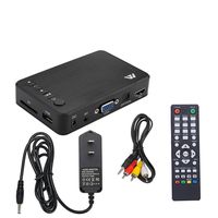 Digital Media Player, Sacow Mini Full 1080P HD Multi Media Player TV Box 3 Outputs HDMI/VGA/AV USB & SD Card