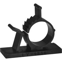 JacobsParts V1 Adhesive Cable Management Clips, 0.5 Inch Adjustable Clamp, Black (25 Pack)