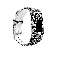 Dunfire for Garmin Vivofit 3 and Vivofit JR, Colorful Accessory Wristbands and Clip Case for Garmin Vivofit 3 and Vivofit JR (1PC - Skulls, Small for Kids)